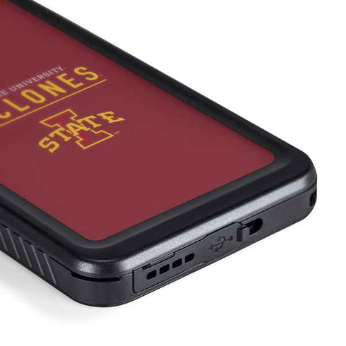 Iowa State University Athletic Text Galaxy S24 Plus Waterproof Case