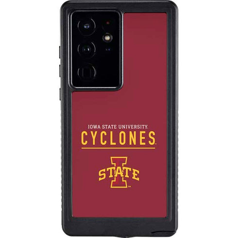Iowa State University Athletic Text Galaxy S24 Ultra Waterproof Case