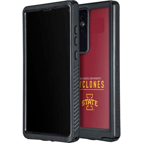 Iowa State University Athletic Text Galaxy S24 Ultra Waterproof Case