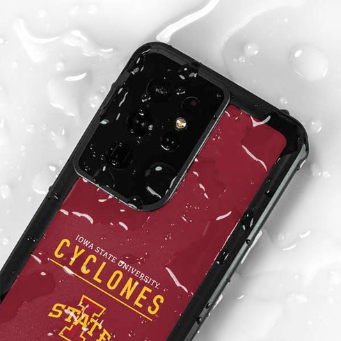 Iowa State University Athletic Text Galaxy S24 Ultra Waterproof Case