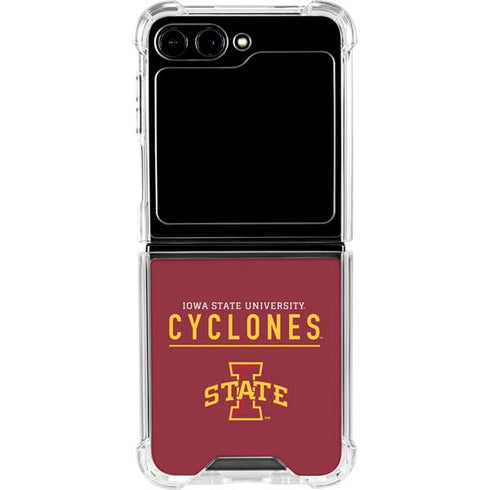 Iowa State University Athletic Text Galaxy Z Flip6 Clear Case