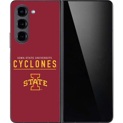 Iowa State University Athletic Text Galaxy Z Fold5 5G Skin