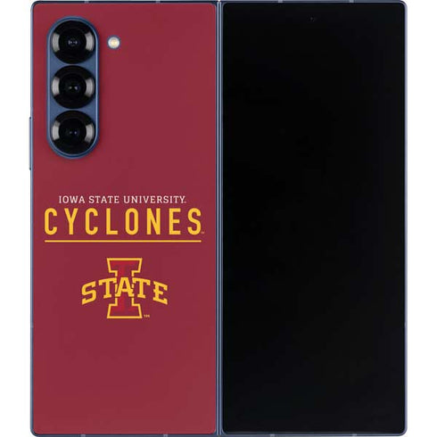 Iowa State University Athletic Text Galaxy Z Fold6 Skin