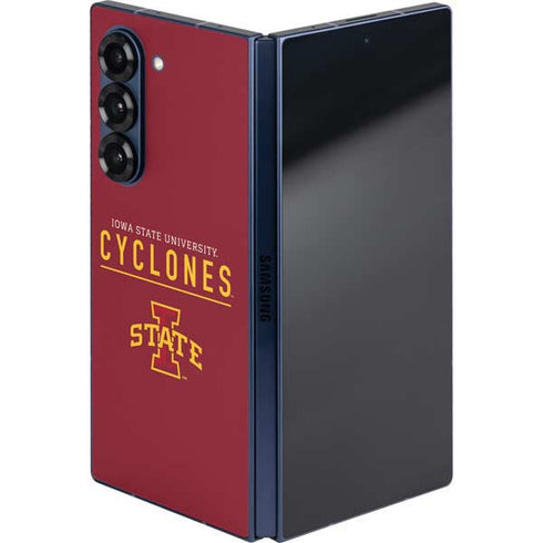 Iowa State University Athletic Text Galaxy Z Fold6 Skin