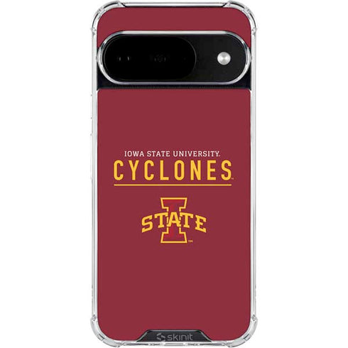 Iowa State University Athletic Text Google Pixel 10 Clear Case
