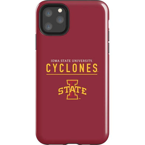Iowa State University Athletic Text iPhone 11 Pro Max Impact Case