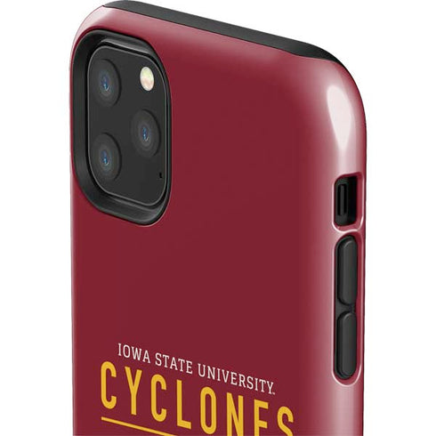 Iowa State University Athletic Text iPhone 11 Pro Max Impact Case