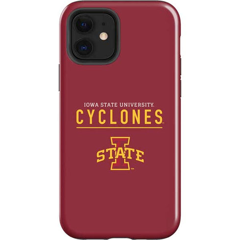 Iowa State University Athletic Text iPhone 12 Impact Case
