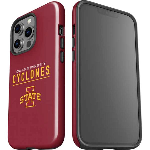 Iowa State University Athletic Text iPhone 14 Pro Impact Case