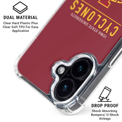 Iowa State University Athletic Text iPhone 16 MagSafe Case