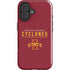 Iowa State University Athletic Text iPhone 16 Plus Impact Case