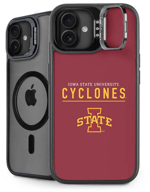 Iowa State University Athletic Text iPhone 16 Plus Kickstand Case