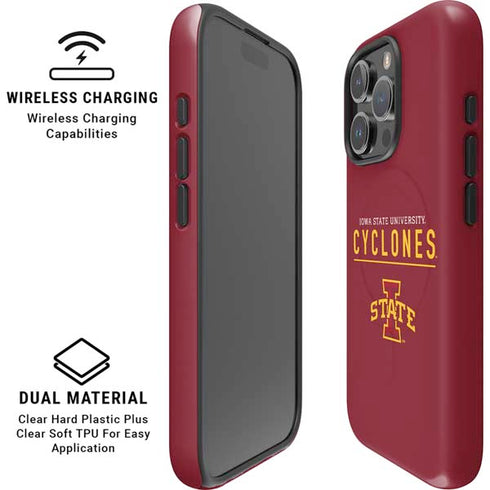 Iowa State University Athletic Text iPhone 16 Pro Magsafe Impact Case