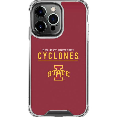 Iowa State University Athletic Text iPhone 16 Pro Max Clear Case