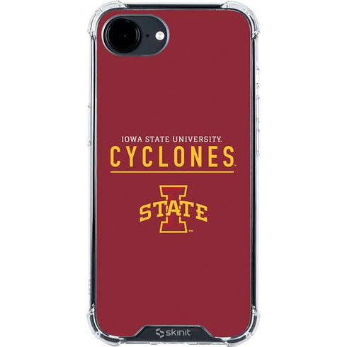 Iowa State University Athletic Text iPhone 16e Clear Case