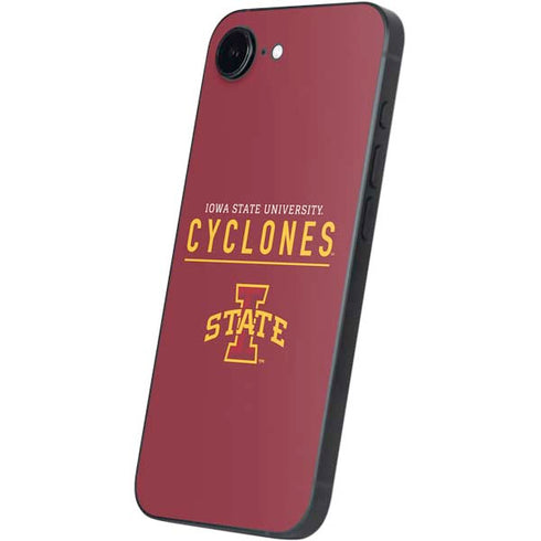 Iowa State University Athletic Text iPhone 16e Skin