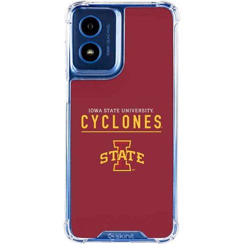 Iowa State University Athletic Text Moto G 5G (2024) Clear Case