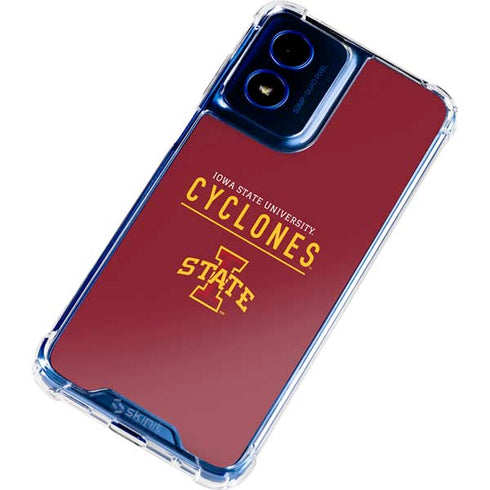 Iowa State University Athletic Text Moto G 5G (2024) Clear Case