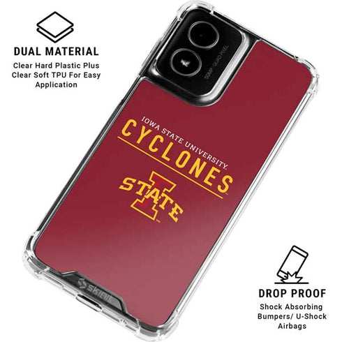 Iowa State University Athletic Text Moto G Power 5G (2024) Clear Case