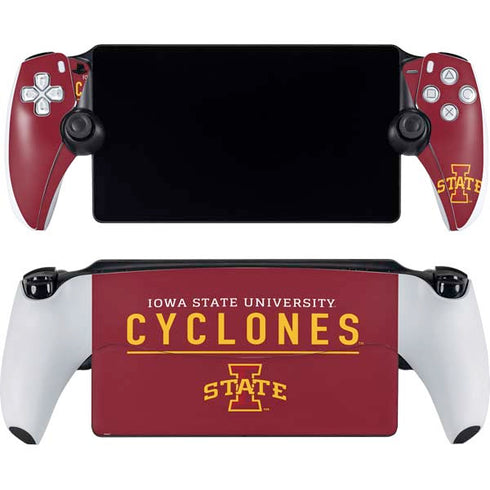 Iowa State University Athletic Text PlayStation Portal Remote Player Skin