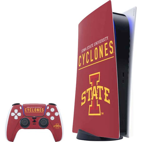 Iowa State University Athletic Text PlayStation PS5 Skins