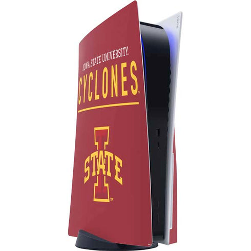 Iowa State University Athletic Text PlayStation PS5 Skins