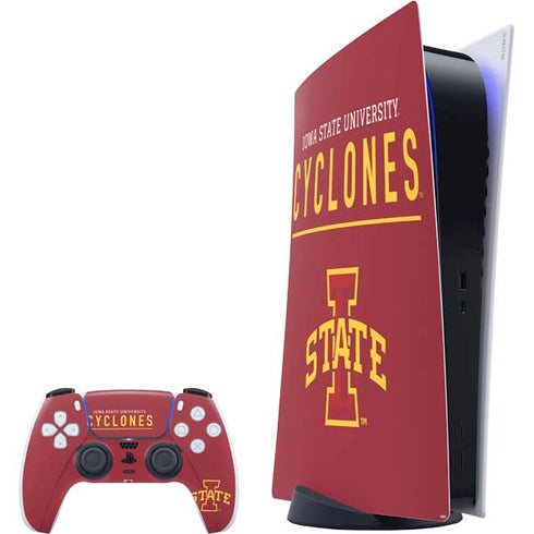 Iowa State University Athletic Text PlayStation PS5 Skins