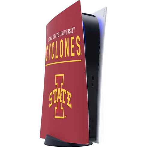 Iowa State University Athletic Text PlayStation PS5 Skins