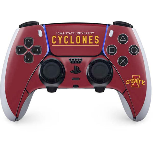 Iowa State University Athletic Text PS5 DualSense Edge Pro Controller Skin