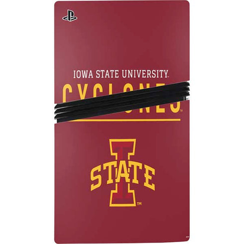 Iowa State University Athletic Text PS5 Pro Console Skin