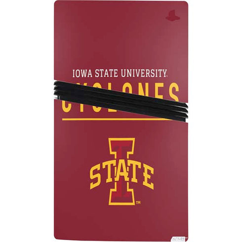 Iowa State University Athletic Text PS5 Pro Console Skin