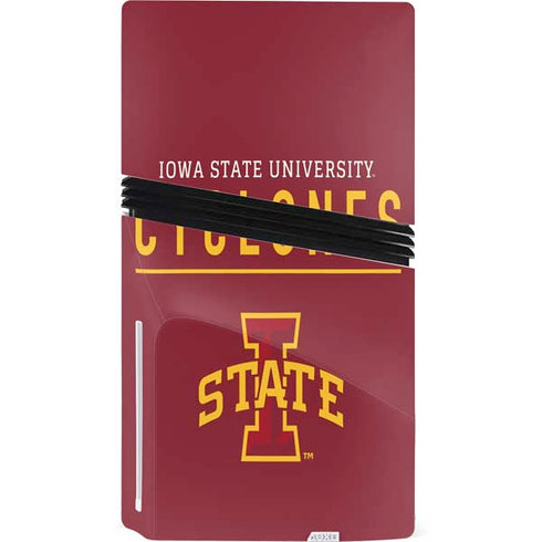 Iowa State University Athletic Text PS5 Pro Disk Bundle Skin