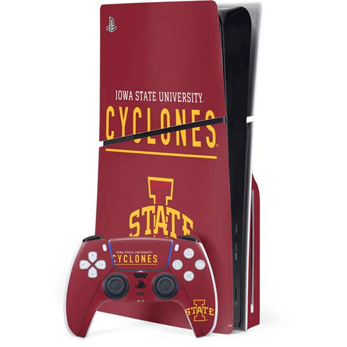 Iowa State University Athletic Text PlayStation PS5 Skins
