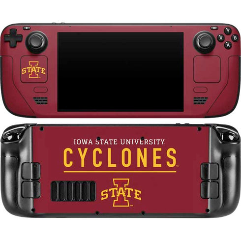 Iowa State University Athletic Text Steam Deck Handheld Gaming Computer OLED Skin