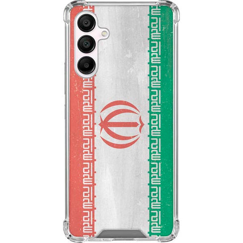 Iran Flag Distressed Galaxy A16 5G Clear Case