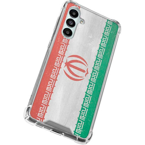 Iran Flag Distressed Galaxy A16 5G Clear Case