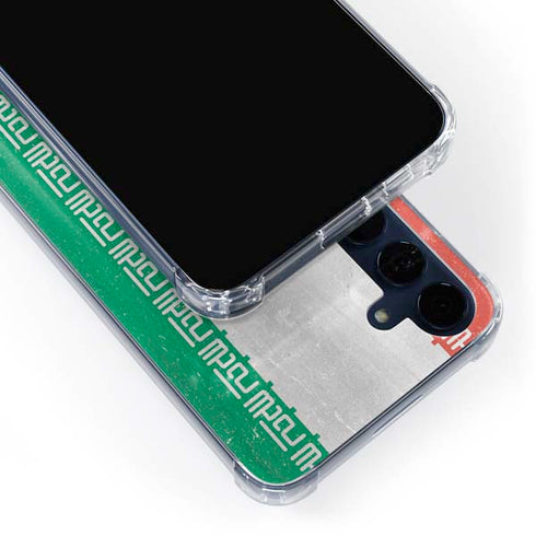 Iran Flag Distressed Galaxy A55 5G Clear Case