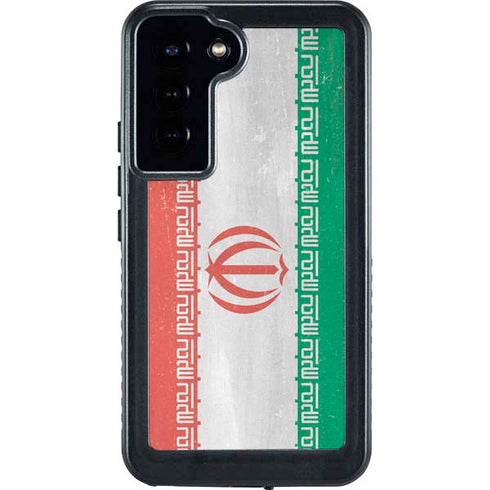 Iran Flag Distressed Galaxy S24 Plus Waterproof Case