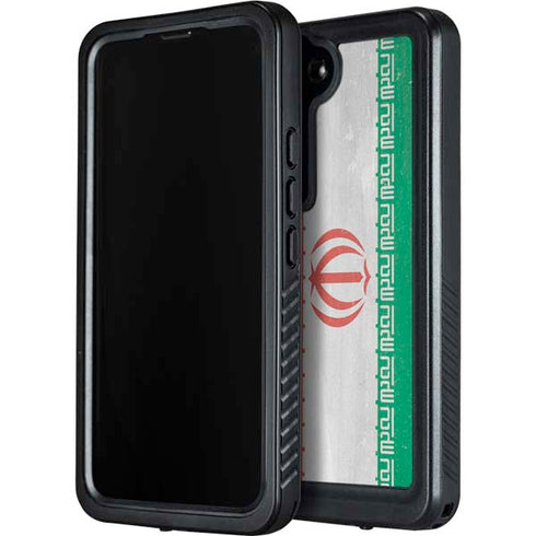Iran Flag Distressed Galaxy S24 Plus Waterproof Case