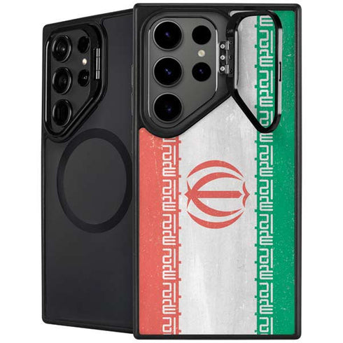 Iran Flag Distressed Galaxy S24 Ultra Kickstand Case