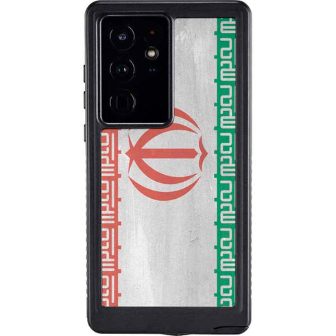 Iran Flag Distressed Galaxy S24 Ultra Waterproof Case