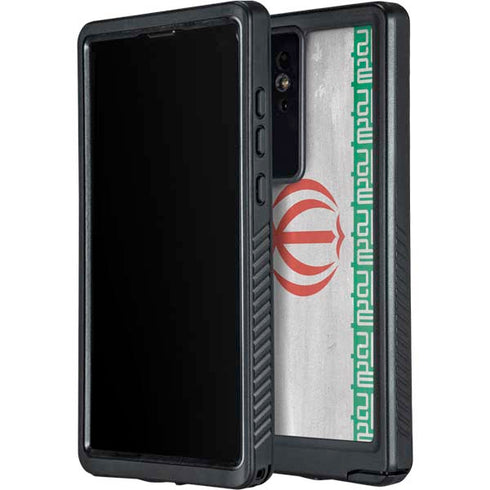 Iran Flag Distressed Galaxy S24 Ultra Waterproof Case