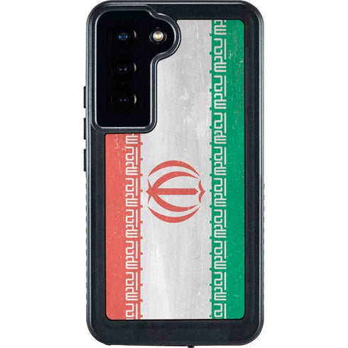 Iran Flag Distressed Galaxy S24 Waterproof Case