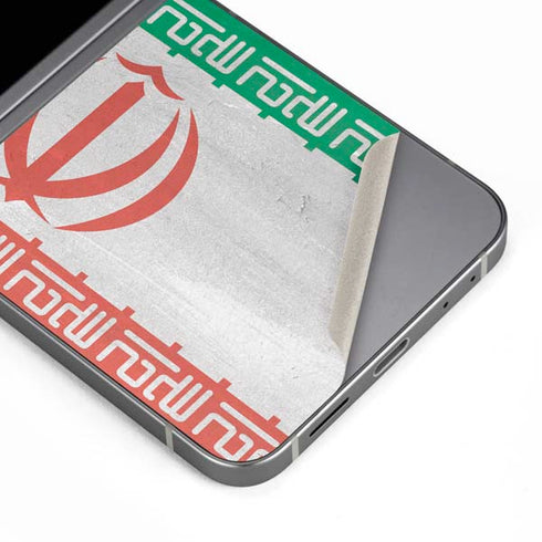Iran Flag Distressed Galaxy Z Flip6 Skin