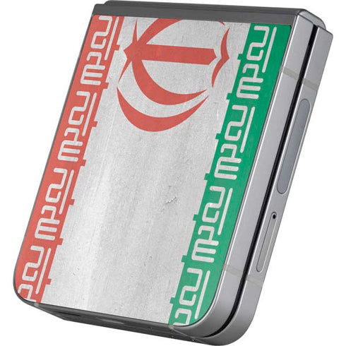 Iran Flag Distressed Galaxy Z Flip6 Skin
