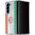Iran Flag Distressed Galaxy Z Fold5 5G Clear Case
