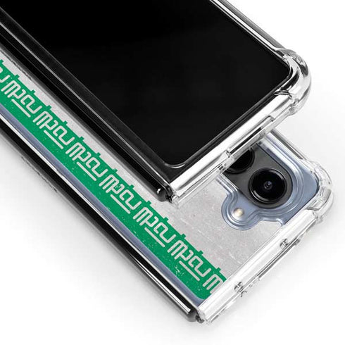 Iran Flag Distressed Galaxy Z Fold5 5G Clear Case