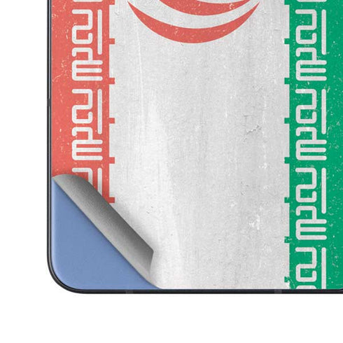 Iran Flag Distressed Galaxy Z Fold5 5G Skin