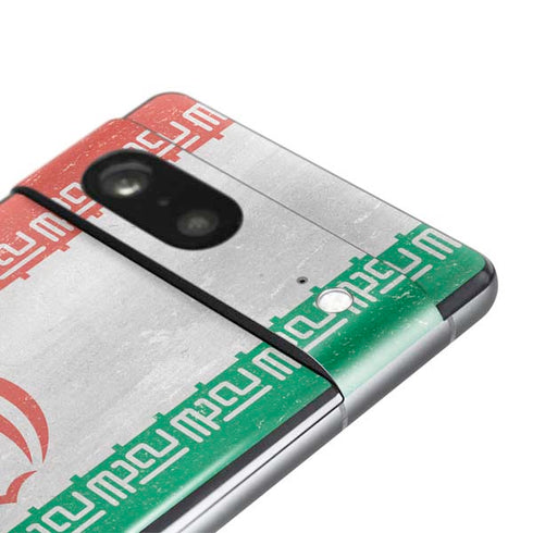 Iran Flag Distressed Pixel Skins