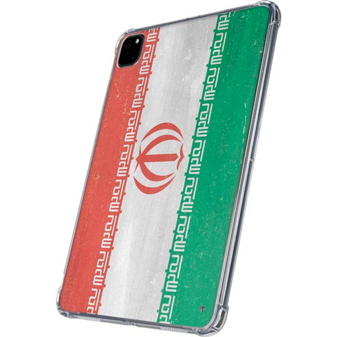 Iran Flag Distressed iPad Pro 11in (2024) Clear Case